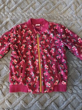 Arizona Jean Company Girls Magenta Floral Bomber Jacket